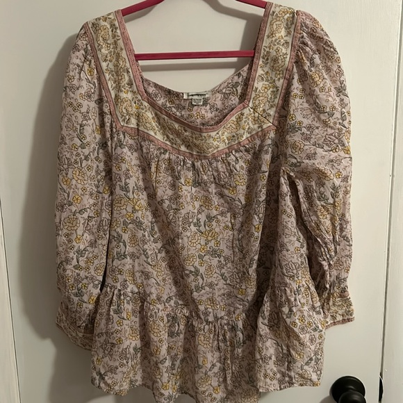 American Eagle Floral Blouse XL - Picture 1 of 5